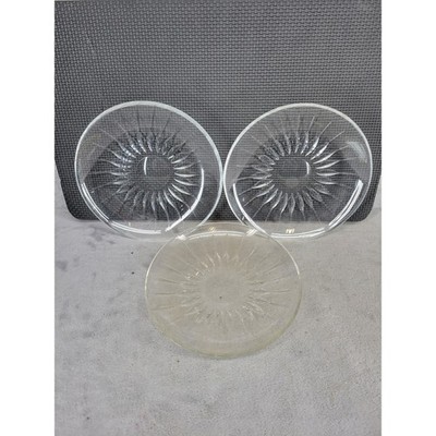 3 Vintage Josair Dorette Sunburst Starburst 7.5'' Salad Dessert Plates MCM