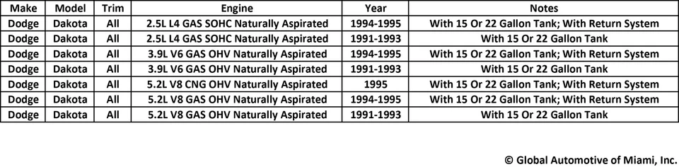 Bomba de combustible Bosch 67614 para camioneta Dodge Dakota 1991-1995 tanque de 15 y 22 galones Foto 2 de 3