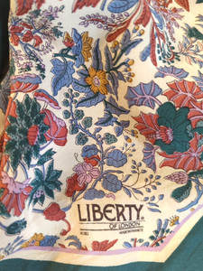 Liberty London Long 100% Silk Scarf Made in France 11" x 61" Woodland Floral