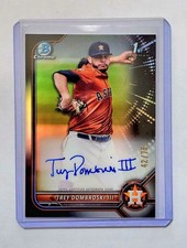 2022 Bowman Chrome Draft Refractor 1st Edition Trey Dombroski Auto /75 Black
