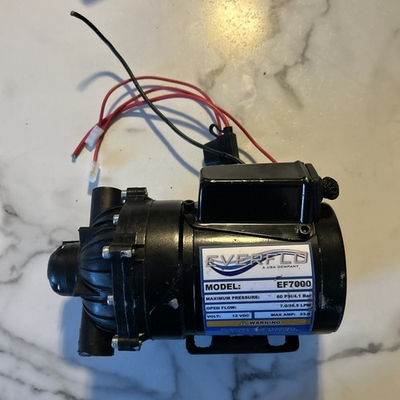 #ad EVERFLO EF7000 12 Volt 7.0 GPM Diaphragm Water Pump 60psi Sprayer Used $119.99