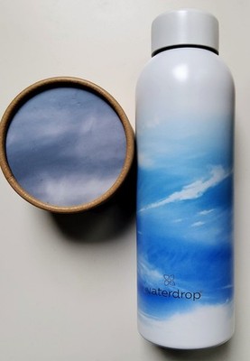 Waterdrop Steel Bottle sky, 600ml, limitiert, NEU