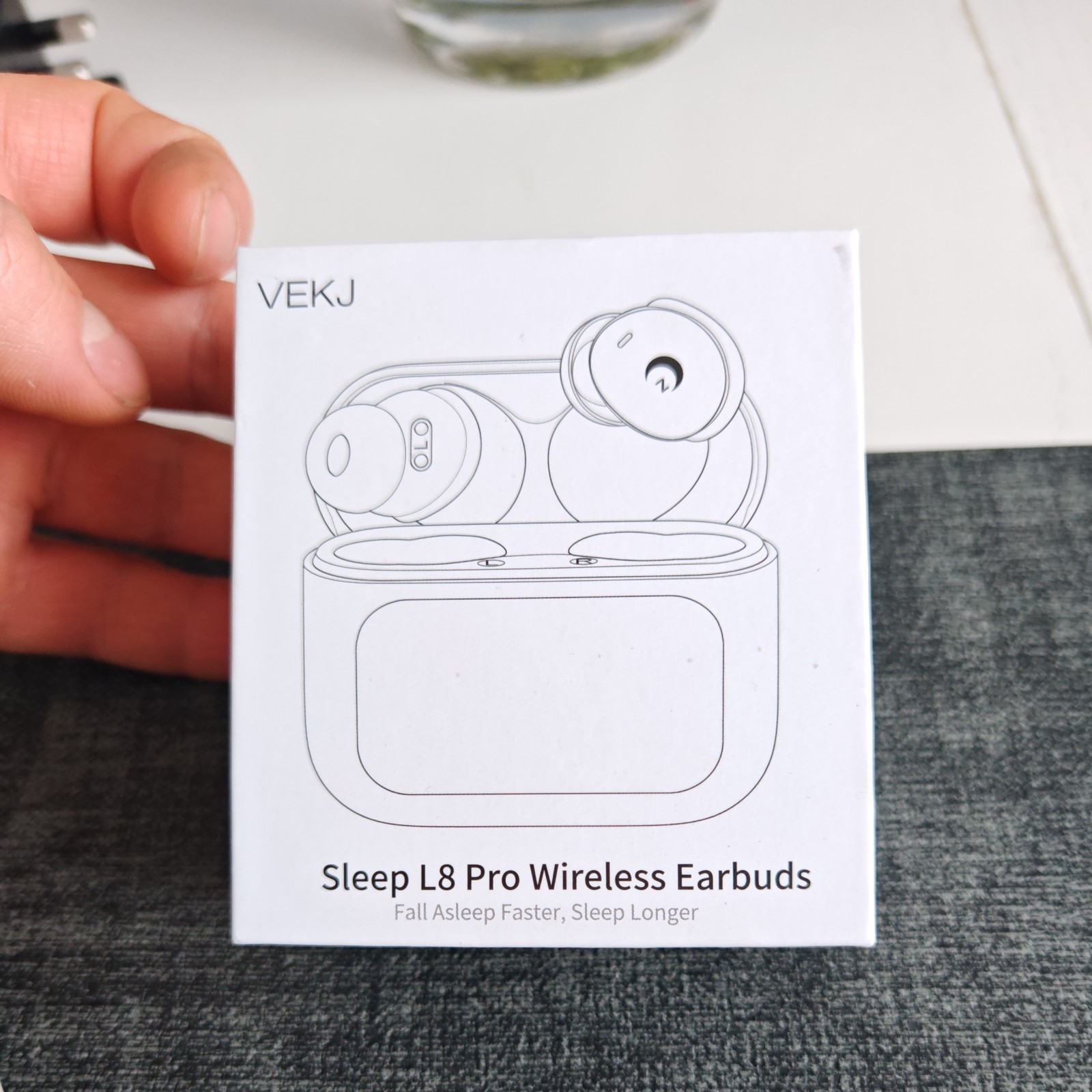 VEKJ Sleep L8 Pro Wireless Earbuds Bluetooth 5.4 black