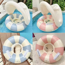 Inflatable Baby Swimming Float Kid Swimming Ring with Sun Canopy Baby Pool Float