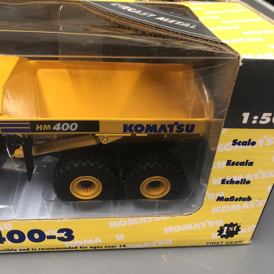 Camión de volteo First Gear Komatsu HM400-3 de metal modelo 1/50 NUEVO Foto 3 de 4