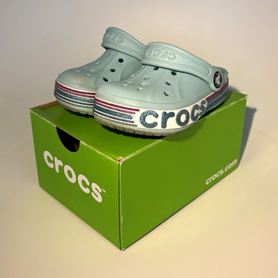 Crocs Kinder Clogs Sandalen Blau Slip-On mit Logo / EU 26 / Sommerschuhe