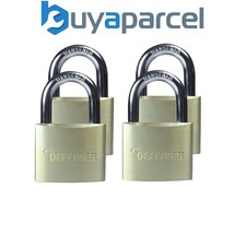 Image of DEFENDER DFAL4Q Aluminium Padlock Quad Pack 40mm DEFDFAL4Q