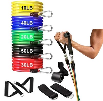 Fitnessbänder Set 11 teilig Widerstandsbänder Hometraining Fußschlaufen Türanker