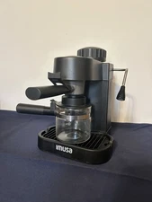Imusa 4 Cup 800W Espresso/Cappuccino Machine - W/ Milk Frother
