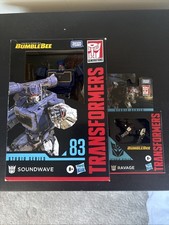 Transformers Studio Series 83 Voyager Class Soundwave with Core Class Ravage