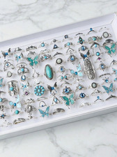20PCS Bohemia Vintage Silver Knuckle Rings Set Bulk for Women Teen Girls Ring US