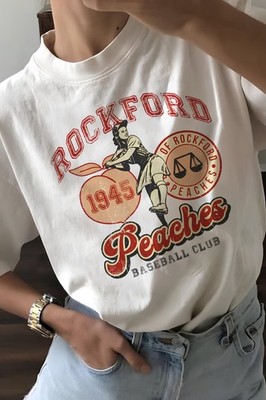 Vintage rockford peaches baseball tshirt