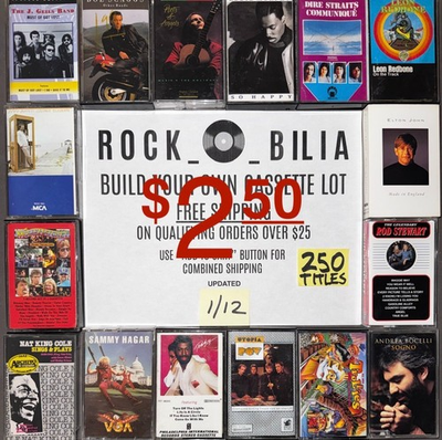 #ad $2.50 CLEARANCE BUY 10 GET FREE SHIPPING BUILD MAKE YOUR OWN LOT CASSETTE TAPES $2.50