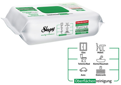 Sleepy Easy Clean Reinigungstuch Grün Weißseifenduft Streifenfrei  