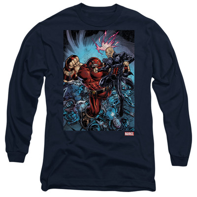 X-Men Juggernaught Destroy Long Sleeve T-Shirt S-2XL, Blue