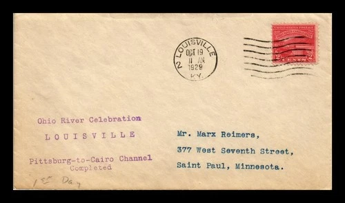 DR JIM STAMPS US COVER OHIO RIVER CANALIZATION FDC SCOTT 681 DAMAGED FLAP