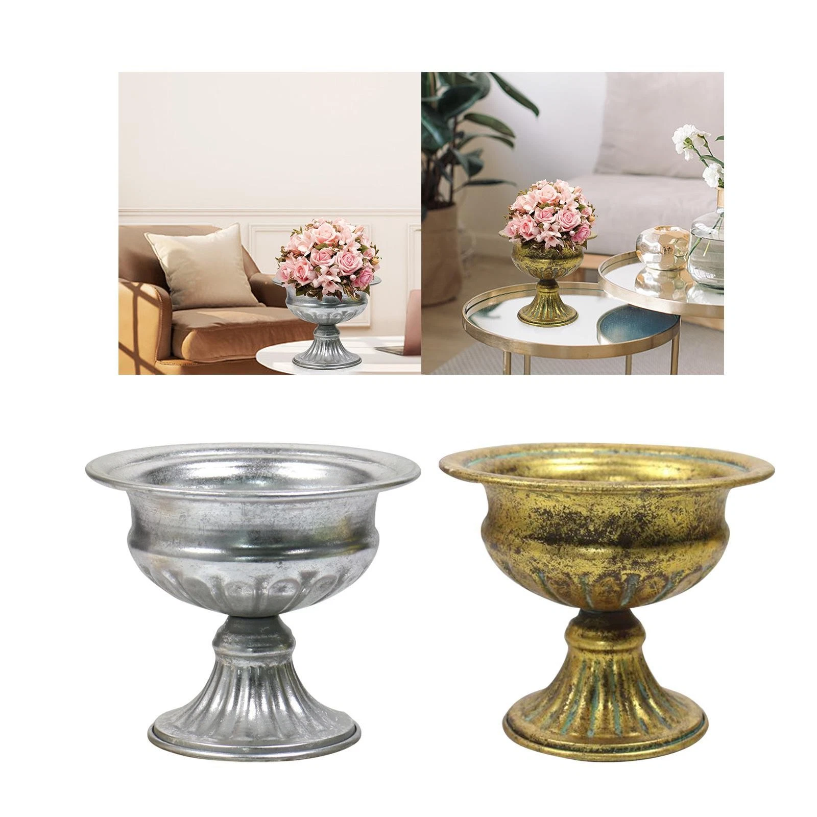 Metal Flower Vase for Centerpiece Flower Pot Holder Decorative for Birthday