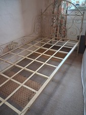 True Antique Cast Iron Single bed Frame, I VGC!