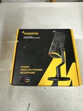 MAONO PD100W Wireless Gaming Microphone One-Click Noise Reduction Custom RGB