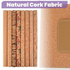 Wood Grain Cork Fabric Sheet for Crafts 180gsm 50x137cm Natural Look for Gifts