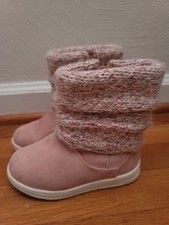 Cat  Jack Suede Pink Boots Little Girls Size 8