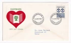 STAMP DENMARK  "Refugee Human Rights " 80 + 10 ORE 1966 FIRST DAY COVER