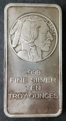 SilverTowne 10oz Silver Buffalo Bar