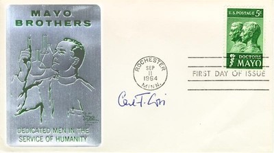 CARL F. CORI - FIRST DAY COVER SIGNED
