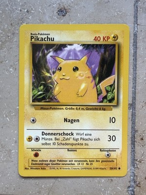 Pokémon Pikachu Base Set 58/102 Deutsch   Erste Generation (1999)   Wizards   NM