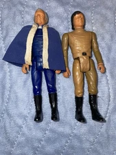 Vintage 1978 Commander Adama + Lt.  Starbuck Action Figure Battlestar Galactica