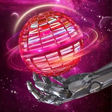 Huskirc Upgraded Flying Orb Ball Toy, 360° Rotating Flying Magic Ball Hand