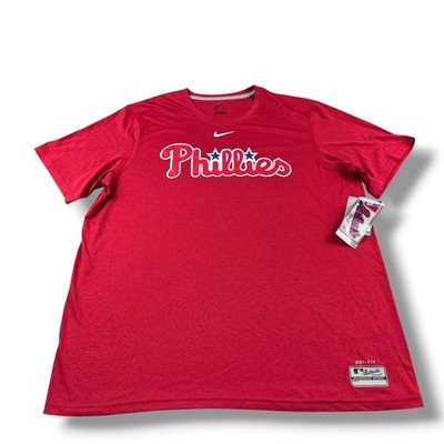 NWT Nike MLB Authentic Collection Philadelphia Phillies Dri-Fit T-Shirt Sz Large