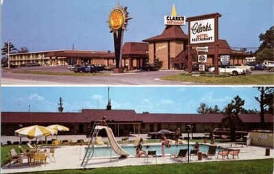 VINTAGE POSTCARD QUALITY INN CLARK'S and RESTAURANT SANTEE SOUTH CAROLINA (1)