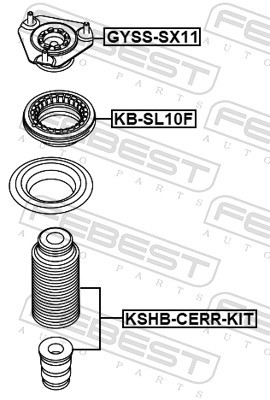 Front FEBEST GYSS-SX11 Top Strut Mounting for GEELY
