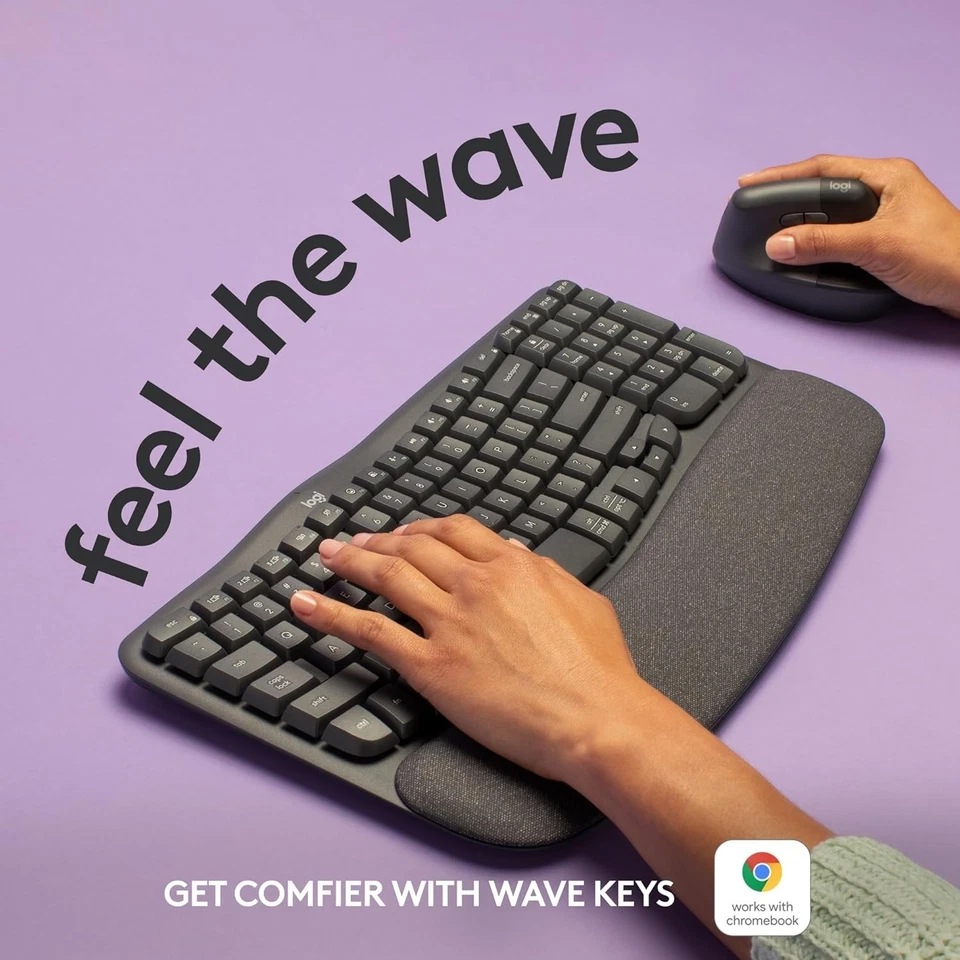 Wave Keys Wireless Ergonomic Keyboard with Cushion - Image 4 of 4