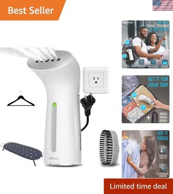 Portable Travel Garment Steamer for Clothes, Metal Steam Head, 25s Heat Up, P...