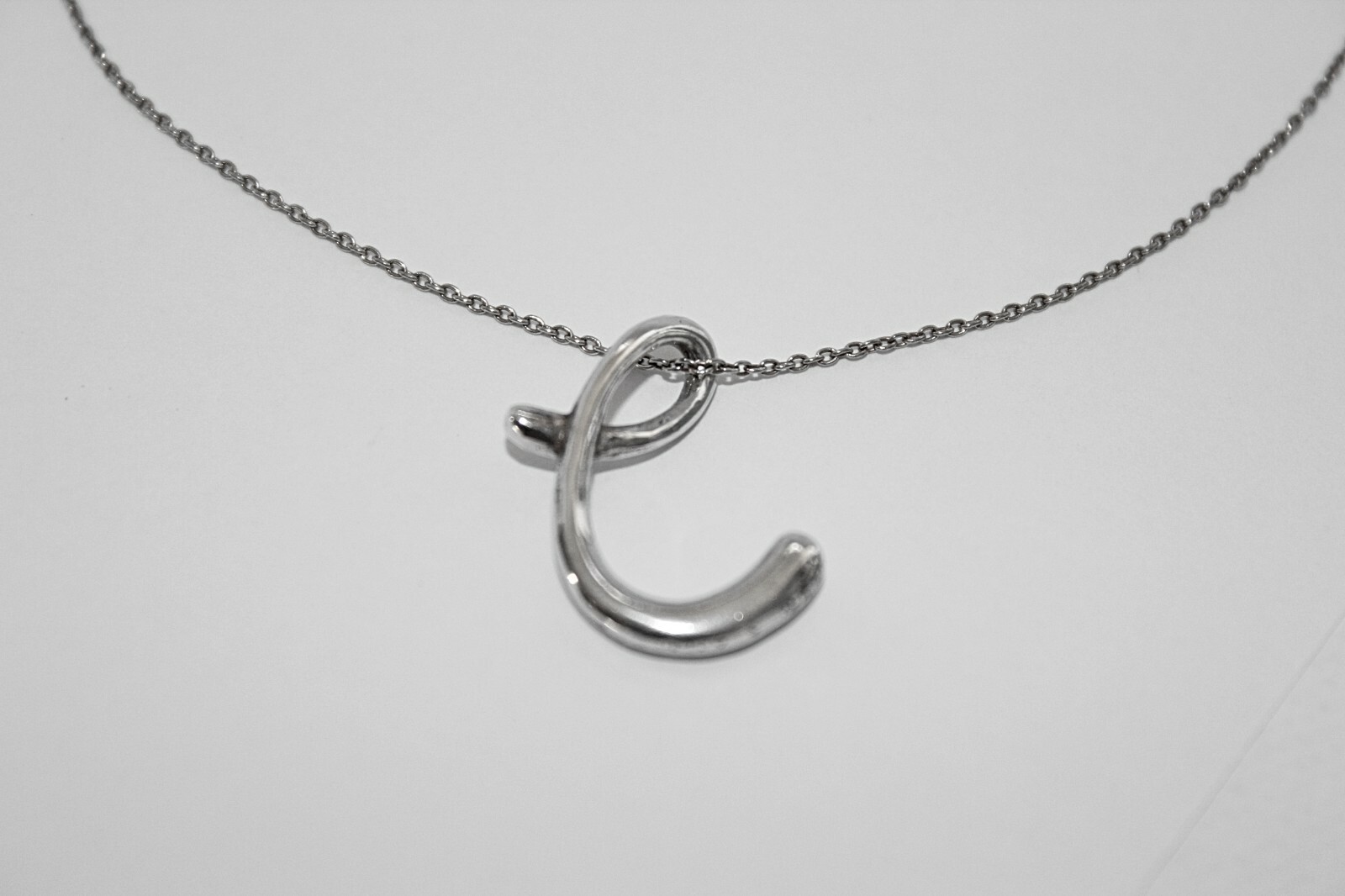 925 Sterling Silver Cursive Initial "L" Pendant N… - image 1