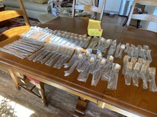 Service For 8 70 Supreme Cutlery Stainless Korea ROMA Pattern Floral Rose Flower