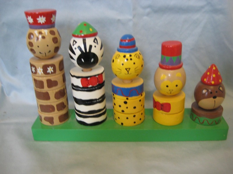 Childs Wooden Mathematics Counting & Matching Learning Toy