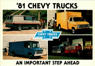 Postcard 81 Chevy Trucks An Important Step Ahead 