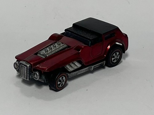 Restored Hot Wheel Redline - 1971 The Hood - Red with Black Roof