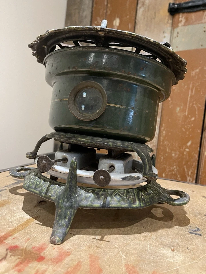 Antique Georg Haller Ottensen Hamburg D.R.G 3191 Enamel Kerosene Stove Petroleum - Image 3 of 4