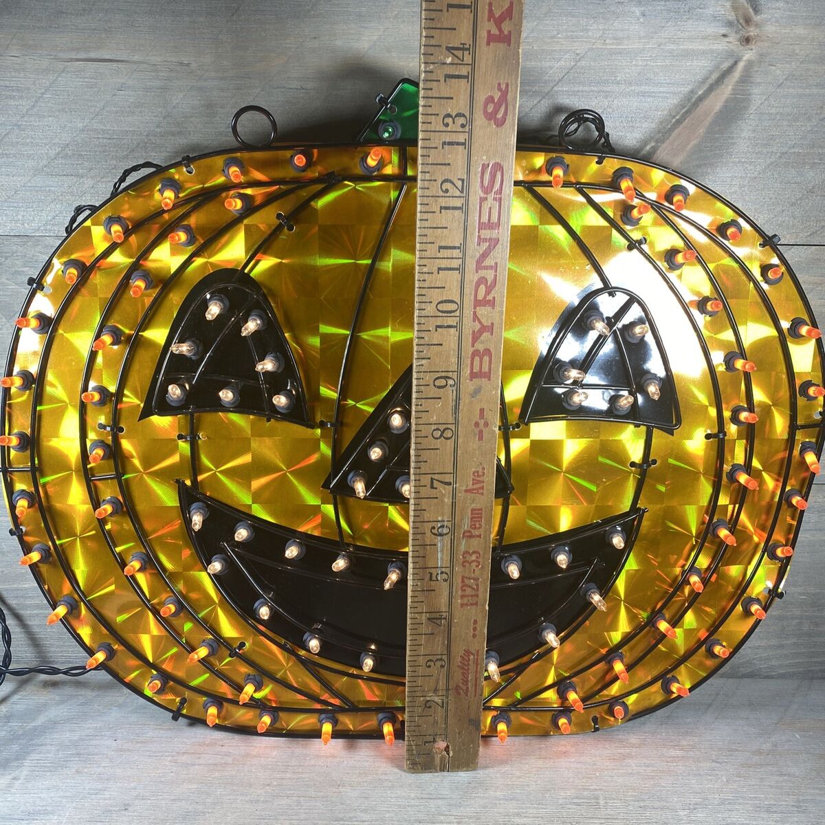 Holographic Pumpkin Halloween Decoration 100 Lights Pumpkin Time ...