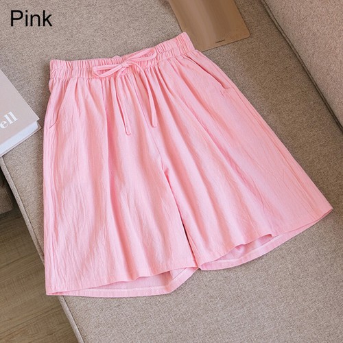 Womens Elastic Waist Drawstring Hot Pants Lady Summer Casual Loose Sports Shorts - Picture 28 of 33