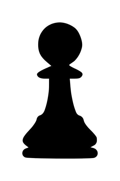 Pawn Chess Piece Decal #1 1.75x3 Choose Color