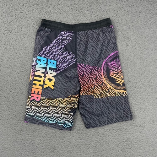Marvel Swim Trunks Boys Large Black Panther Comics Lined Beach Casual - Picture 8 of 8