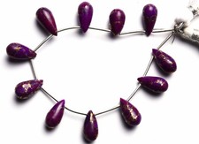 Natural Gem Copper Turquoise 15x7MM Smooth Drop Shape Briolette Beads Strand 7"