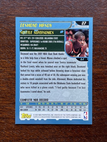 (3) Desmond Mason Lot Fleer “O!” Welcome To NBA Topps With Kobe Bryant - Picture 3 of 7