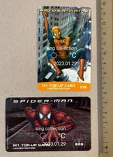 2000's Singapore M1 Top Up phone card x 2 Limited Edition - Spider Man