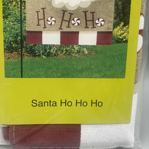 Meadow Creek Garten Flagge Sackleinen Weihnachten Santa Ho Ho 12,5”x18” Außendeko - Bild 5 von 7